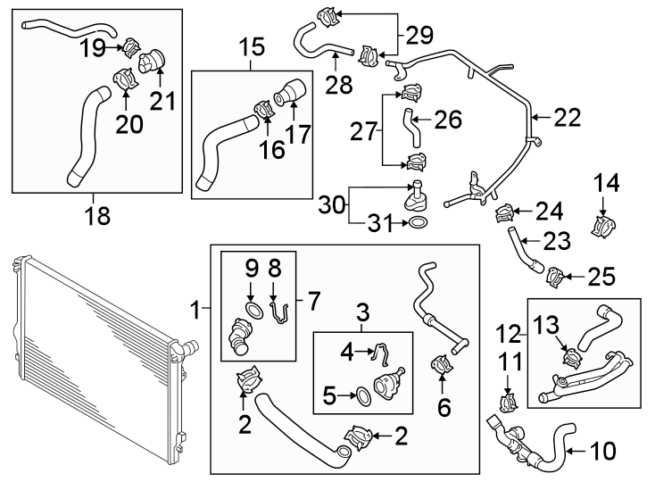 Volkswagen Beetle Hvac heater hose. Trans, supply, liter - 5C0122157G ...