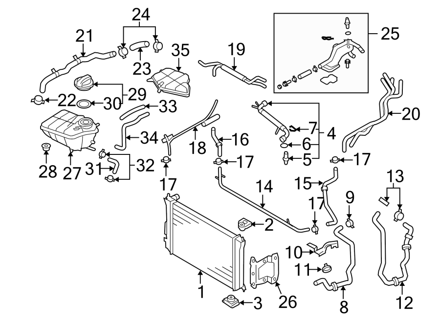 Volkswagen Phaeton Engine Coolant Hose. LOWER HOSE. Auxiliary Water