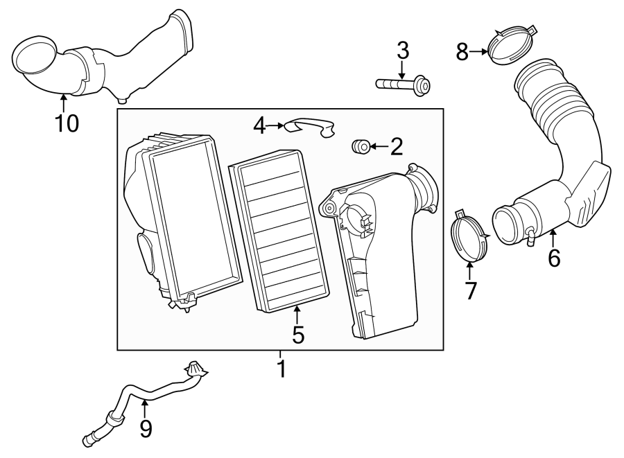 Volkswagen Touareg Air duct. Connector pipe. Engine Air Intake Hose