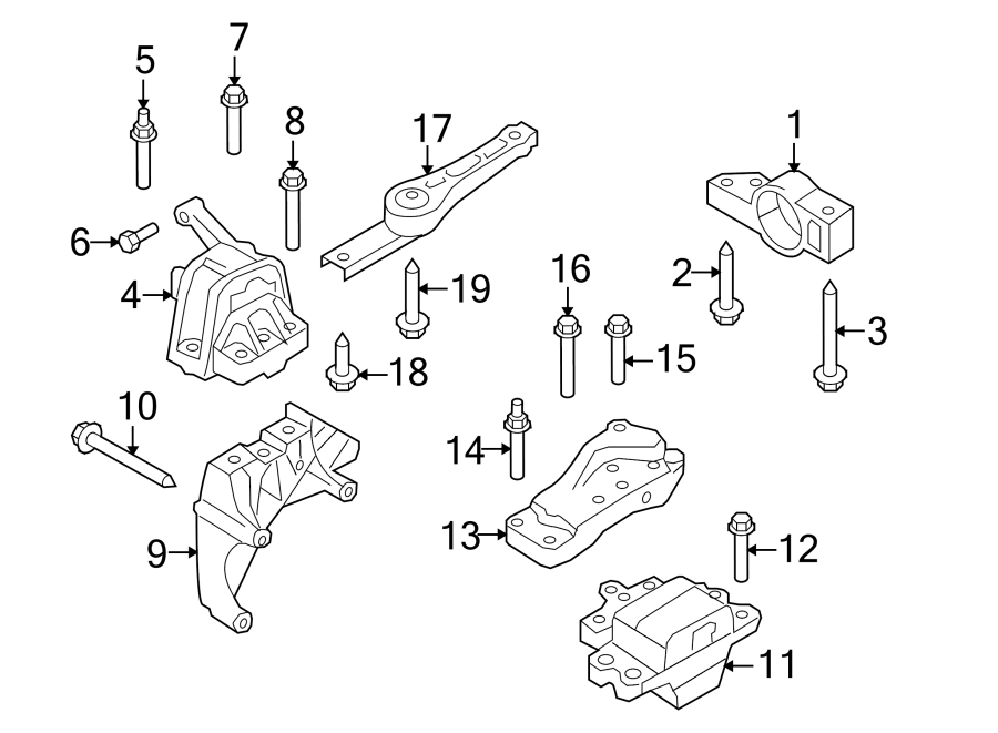 Volkswagen Tiguan Manual Transmission Mount - 5N0199555K | Hudson