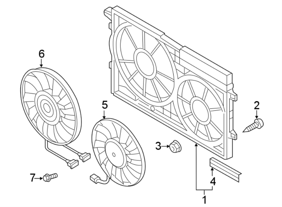 Volkswagen Passat Engine Cooling Fan Shroud (Front) - 1KM121205 ...