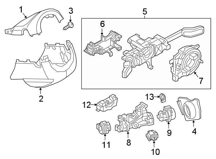 Volkswagen Jetta GLI Lock. Steering. Column. From 09/03/2018